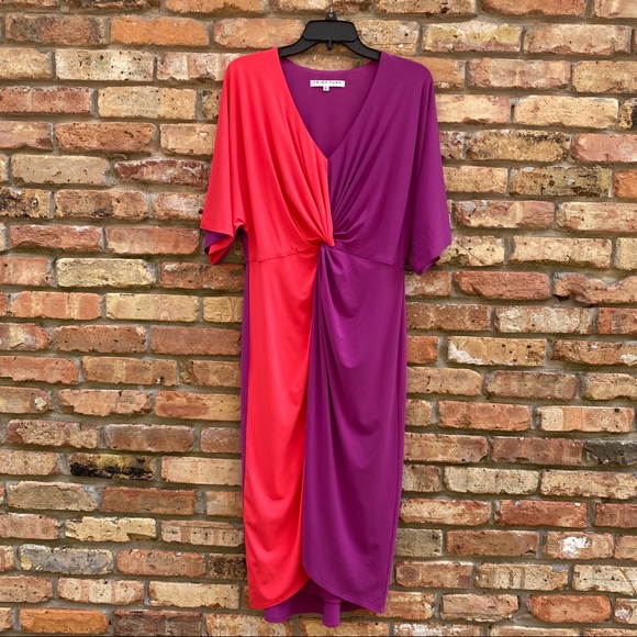 Trina Turk Dresses & Skirts - Trina Turk Dress Color Block Etta Midi Size Large